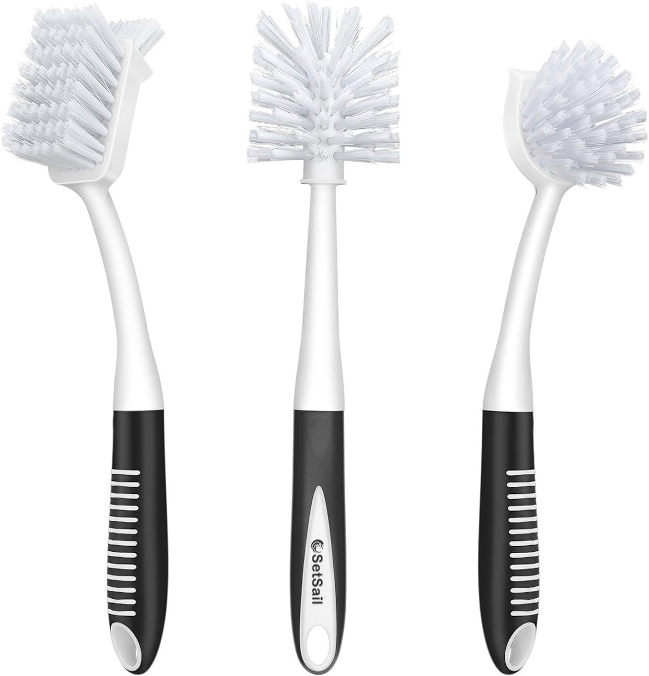 Dish Brush Set of 3 with Bottle Brush