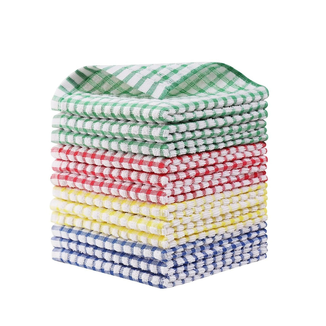 Cotton Kitchen Dishcloths – 12 Pcs